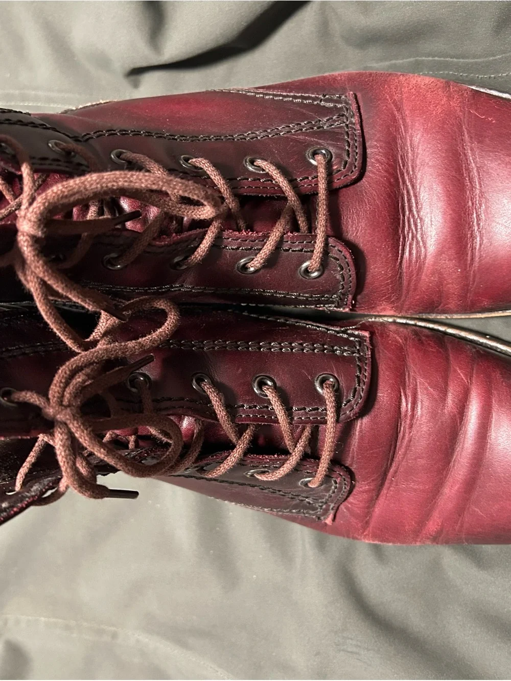 Gabor Toskana Burgundy Leather Lace Up Ankle Boot - US 7.5 | UK 5